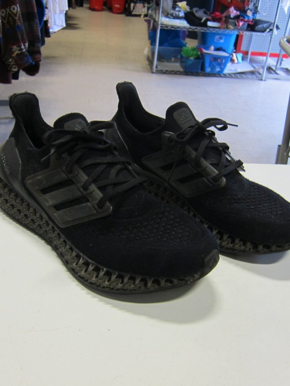 Adidas Ultra 4DFWD GX6322 Men's 8 Black Carbon Athletic Shoe's